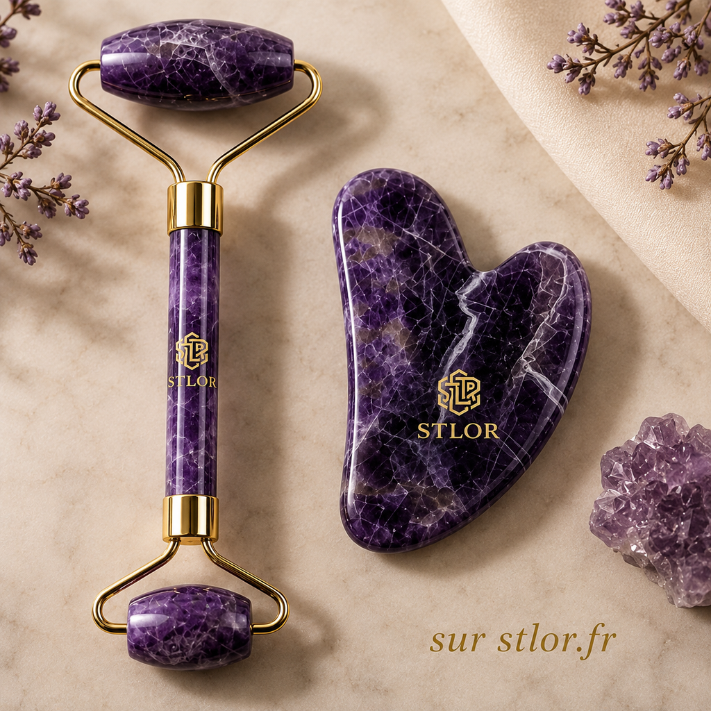 Coffret Rituel Améthyste — Gua Sha & Roller | STLOR